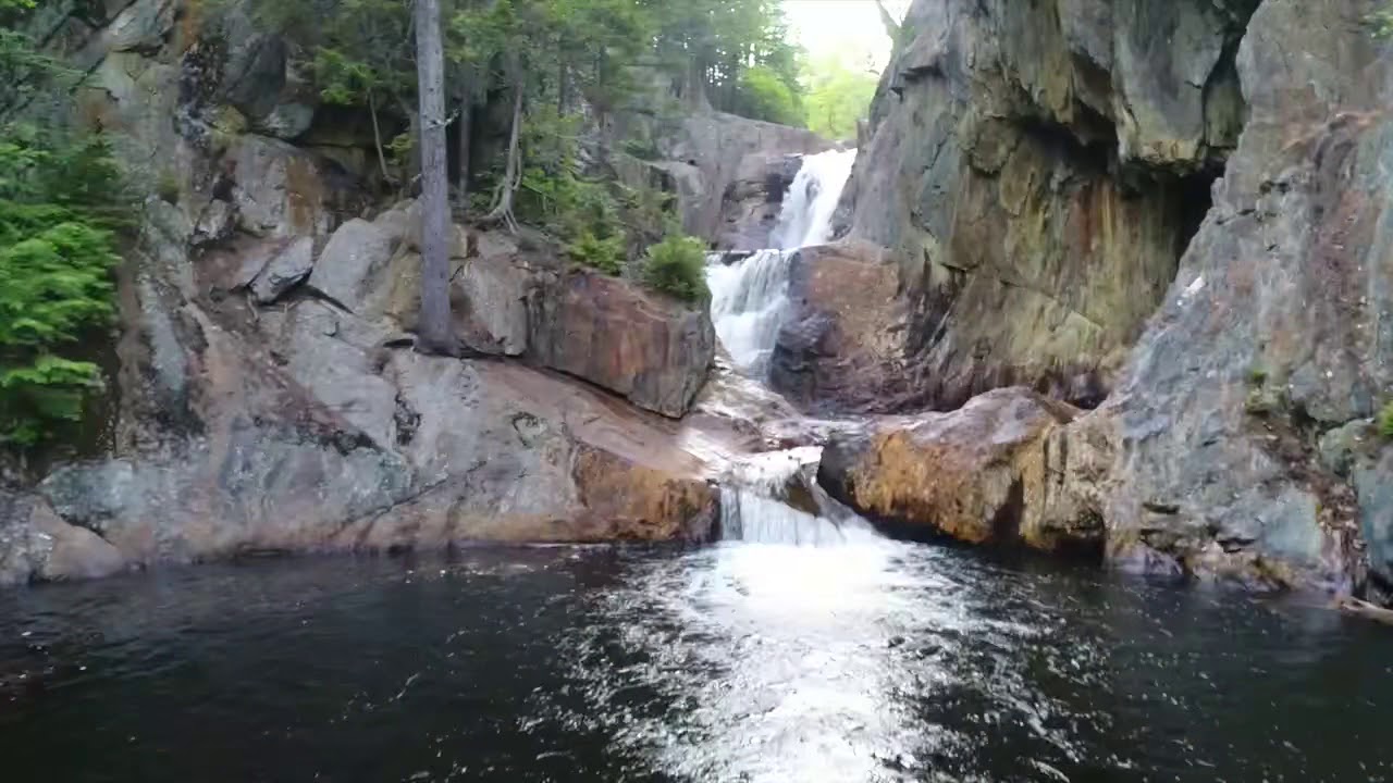 Drone video smalls falls Maine