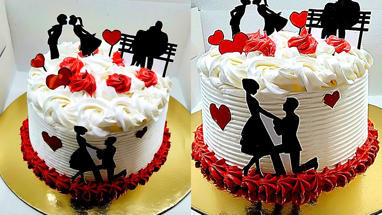تورته عيد الحب بطريقه سهل وبسيطه #samar_sweet