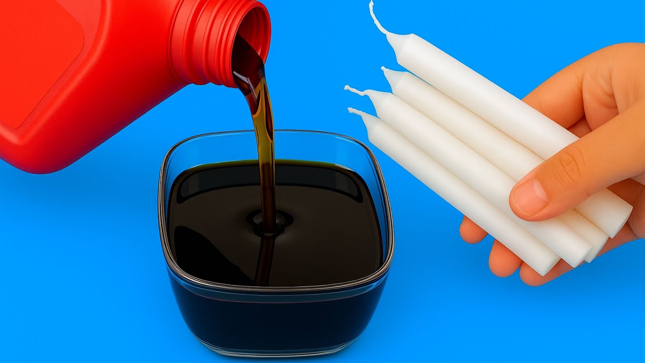 Mix CANDLE WAX with Used Motor Oil! Every Home Needs It but Billions Don't Know
