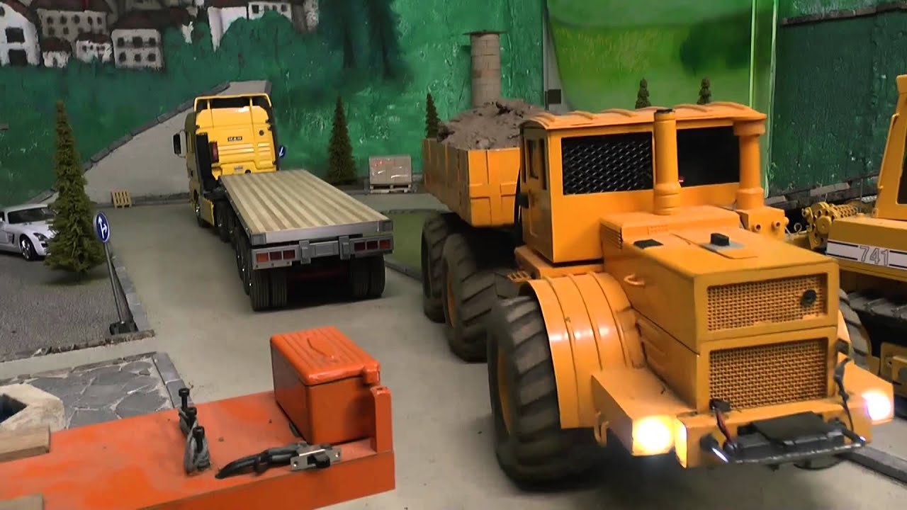 RC K-700 TIPPER WORK ON THE CONSTRUCTION SITE, RC ROADWORKER