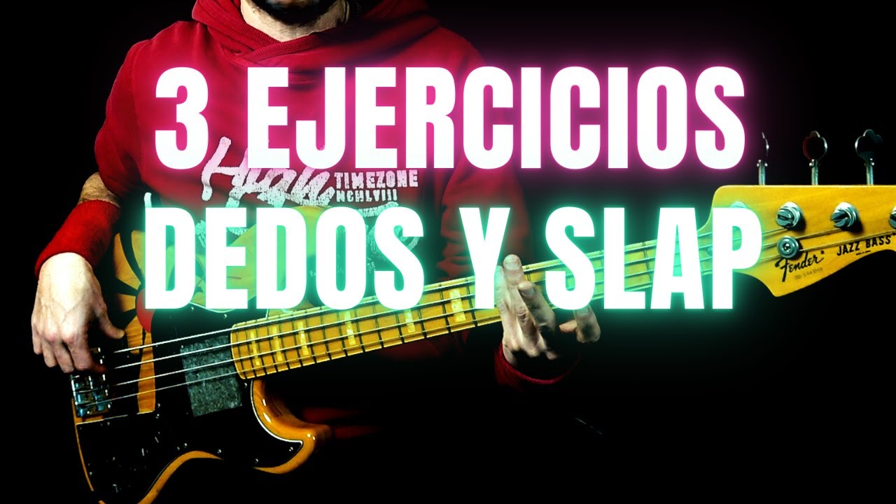 3 EJERCICIOS de DEDOS y SLAP de BAJO para PRINCIPIANTES que tienes que saber tocar.