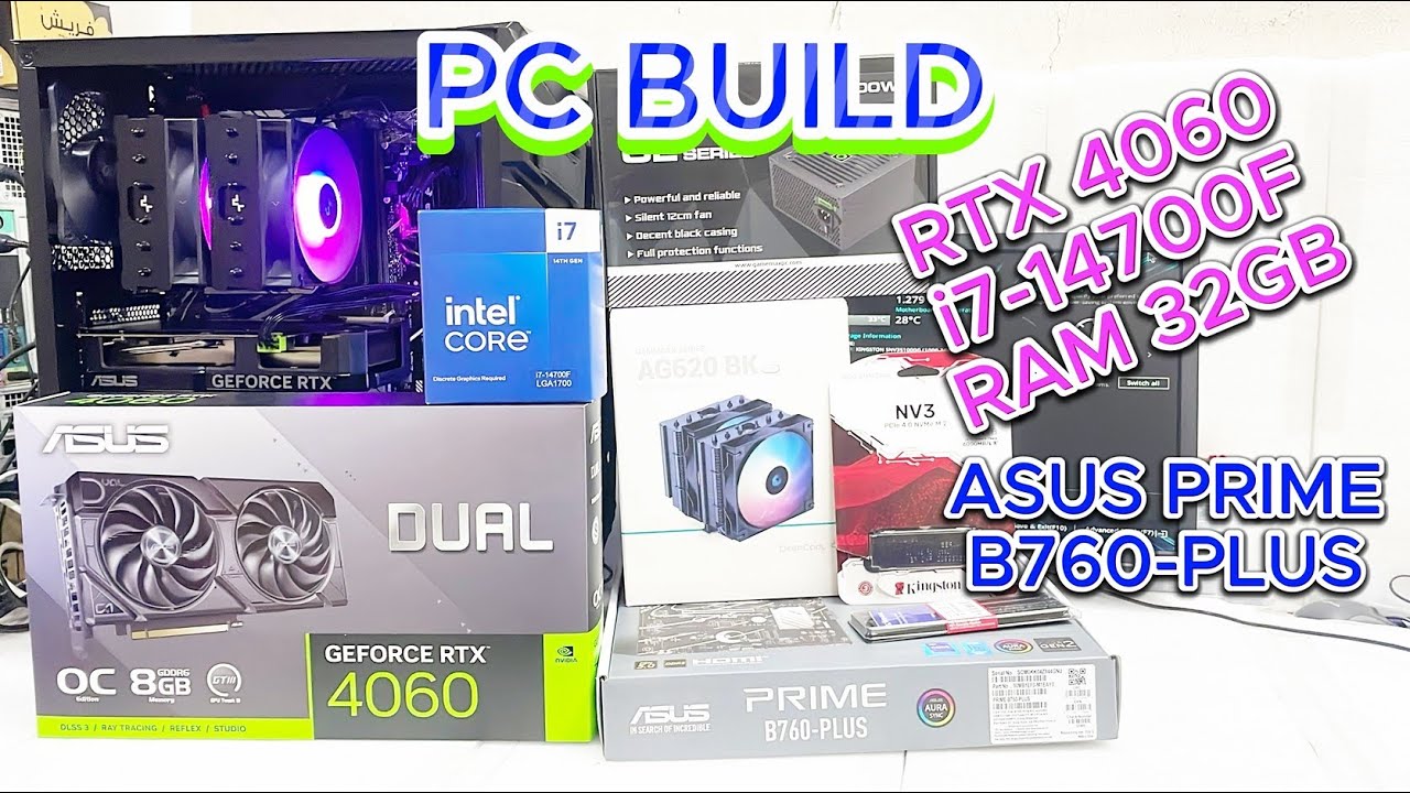 PC Build RTX 4060 i7-14700F RAM 32GB | ASUS PRIME B760-PLUS | Step-by-Step Assembly A FULL PC