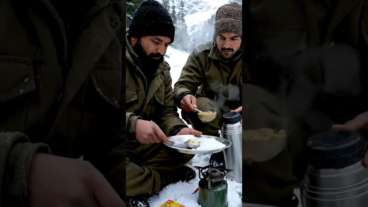 How Indian Army Soldiers Eat Food in Manali | Fauji Life in Snow Mountains 🇮🇳