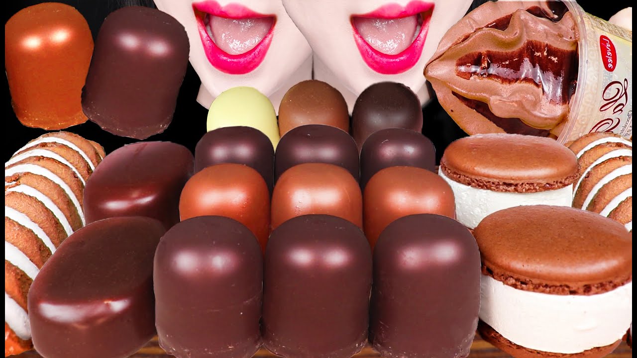 ASMR Dickmann's Marshmallow Chocolate 딕만스 아이스크림 마쉬멜로우 먹방 Mukbang, Eating