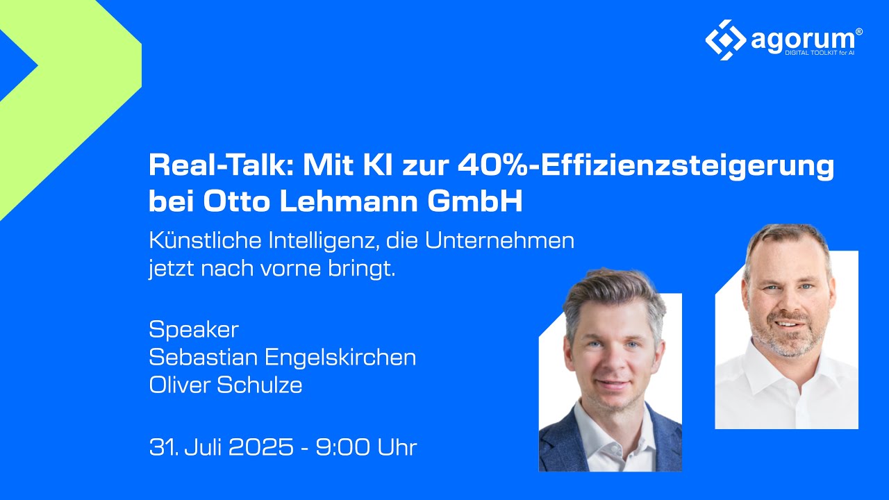 Webinar: Erfahrungsbericht KI-Einführung im Unternehmen: Otto Lehmann GmbH steigert Effizienz enorm