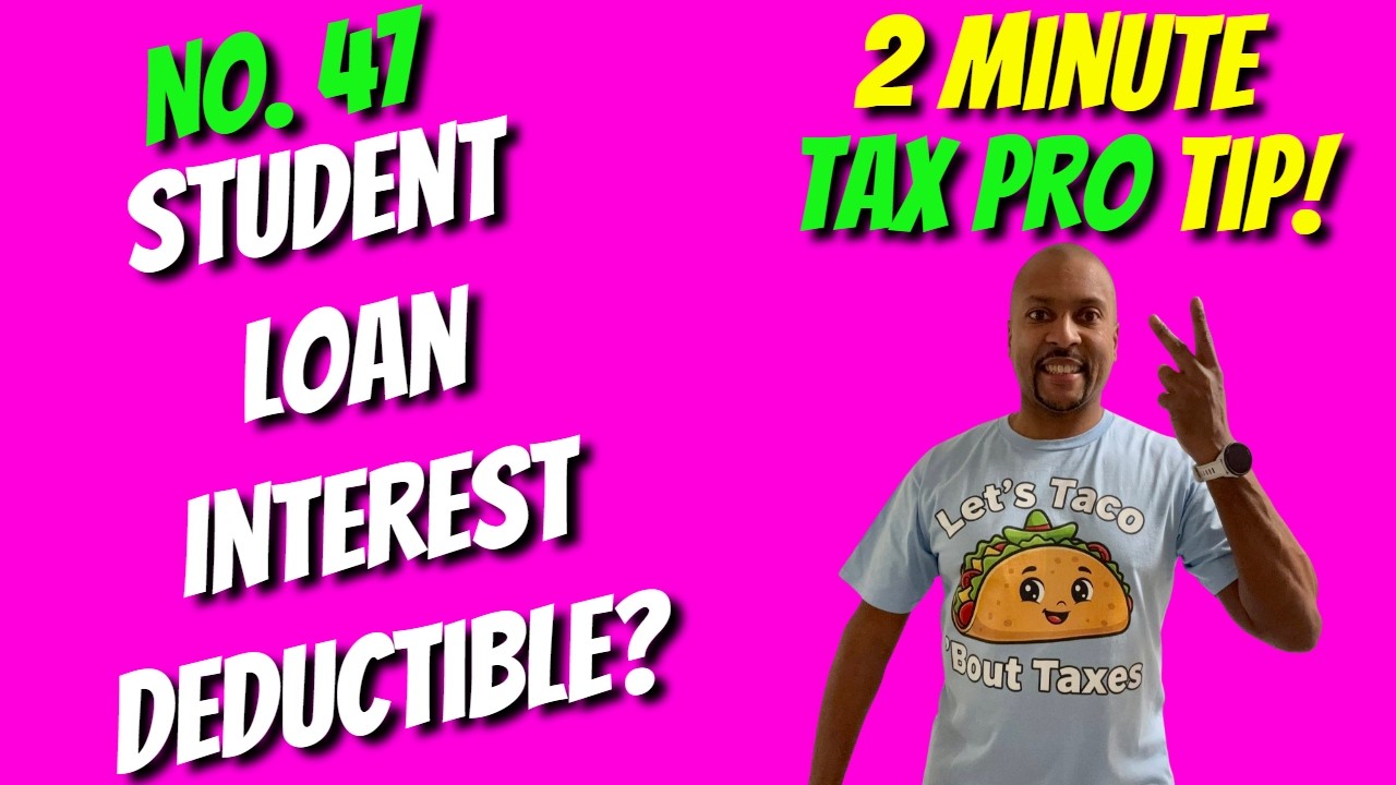 Is This Student Loan Interest Deductible? | 2 Min Tax Pro Tip