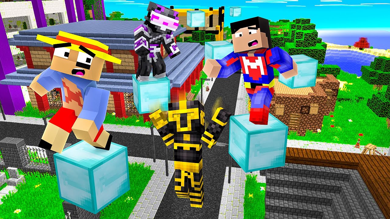 😂 HACEMOS UN PARKOUR DIFÍCIL EN LA CIUDAD DE MINECRAFT 😎
