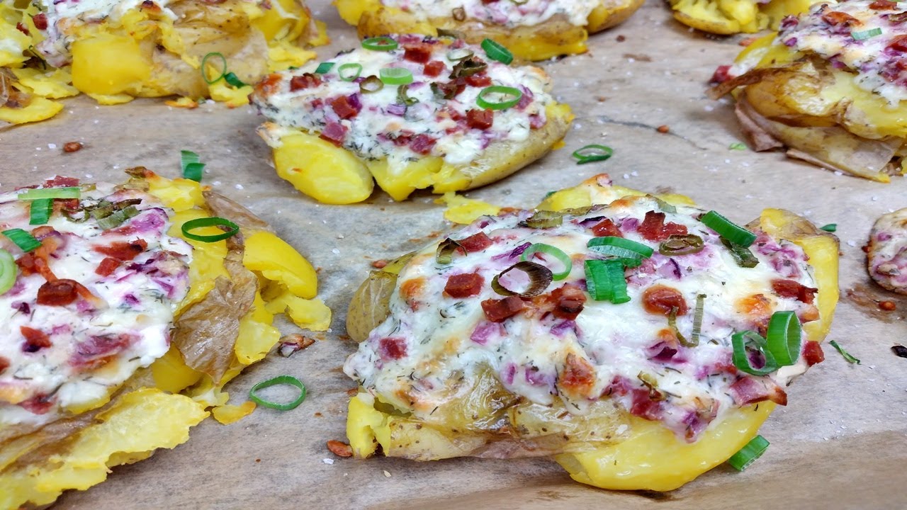 Rezept: Quetschkartoffeln a la Flammkuchen / Quetschkartoffeln und Flammkuchen vereint