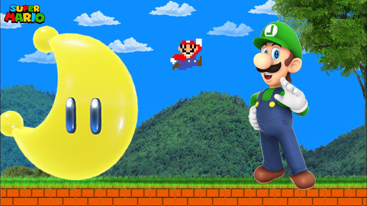 Every time Mario jumps, everything turns into Realistic