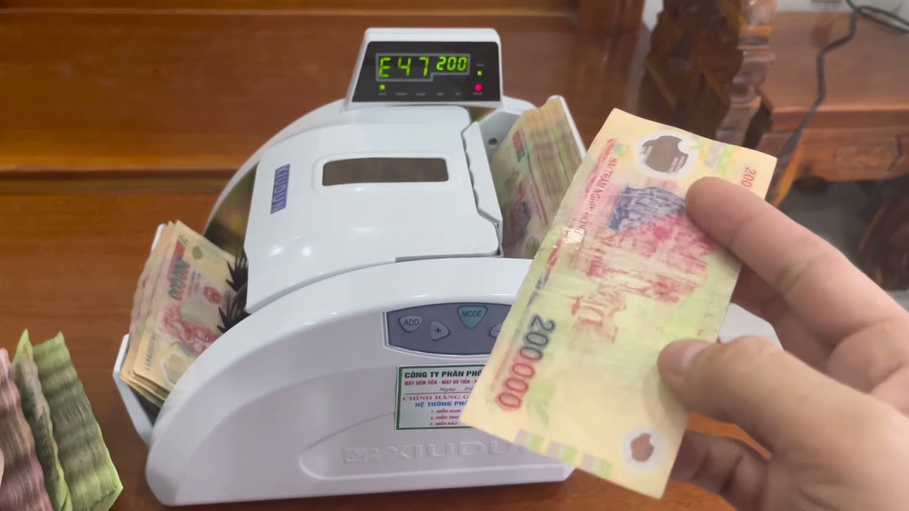 Máy đếm tiền xiudun nhỏ gọn phát hiện tiền giả