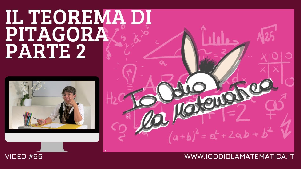 il teorema di Pitagora parte 2 #lezionidimatematica #scuolamedia #teoremadipitagora