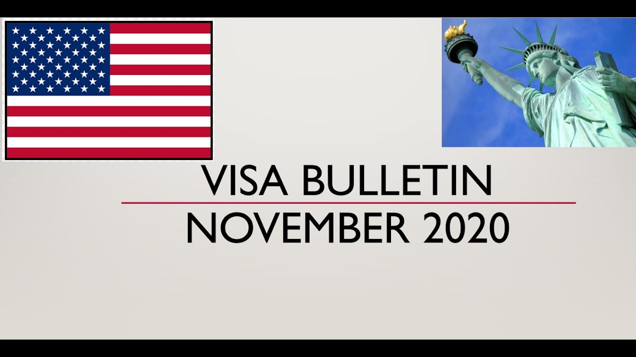 VISA BULLETIN UPDATE - NOVEMBER 2020 - Full Details