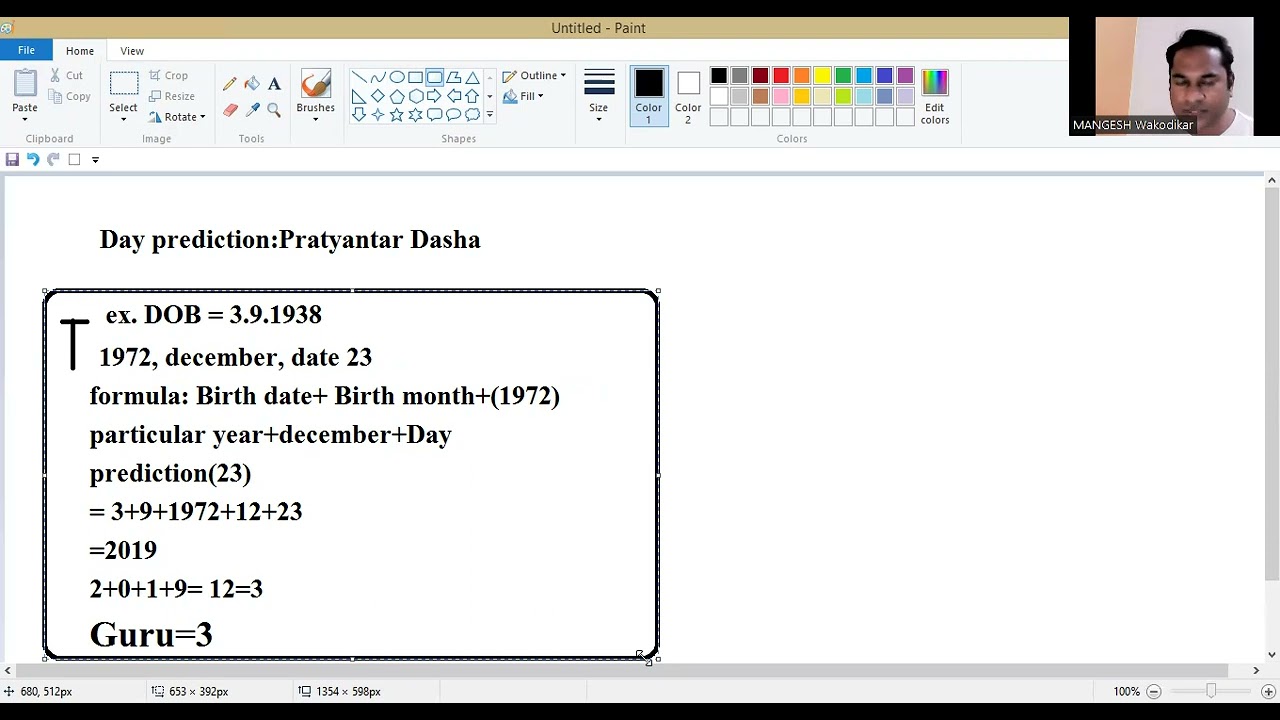 Pratyantar dasha Calculation