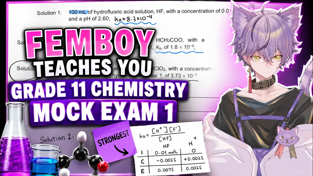 Femboy teaches you grade 11 chemistry Mock Exam 1