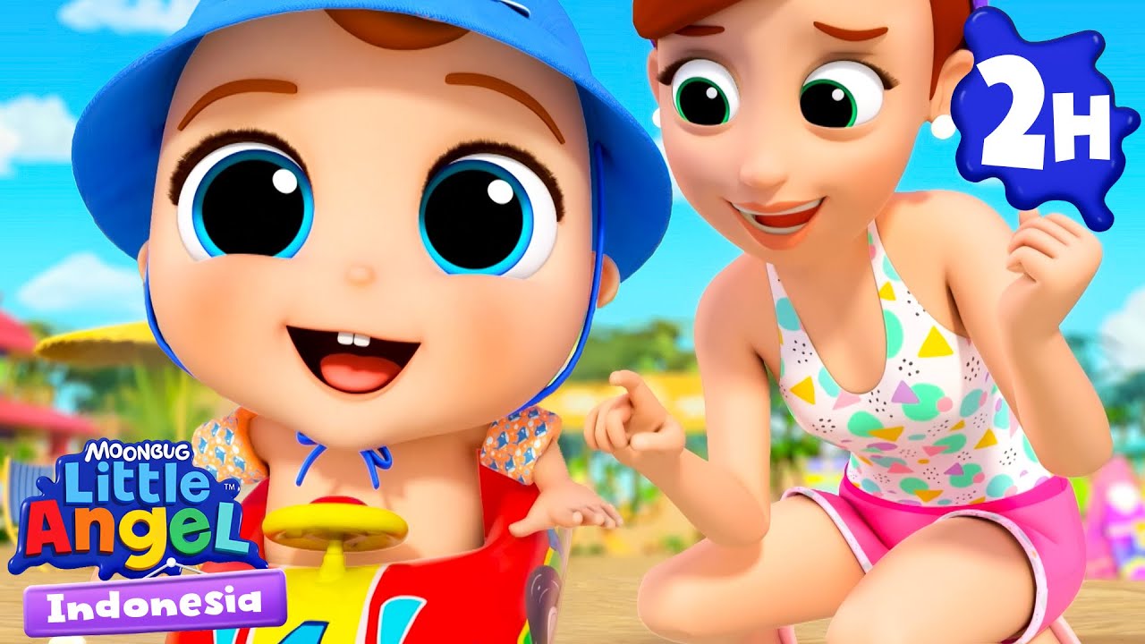 🏖️Lagu Pantai +Lebih! | Little Angel Bahasa Indonesia | Kartun dan Lagu Anak