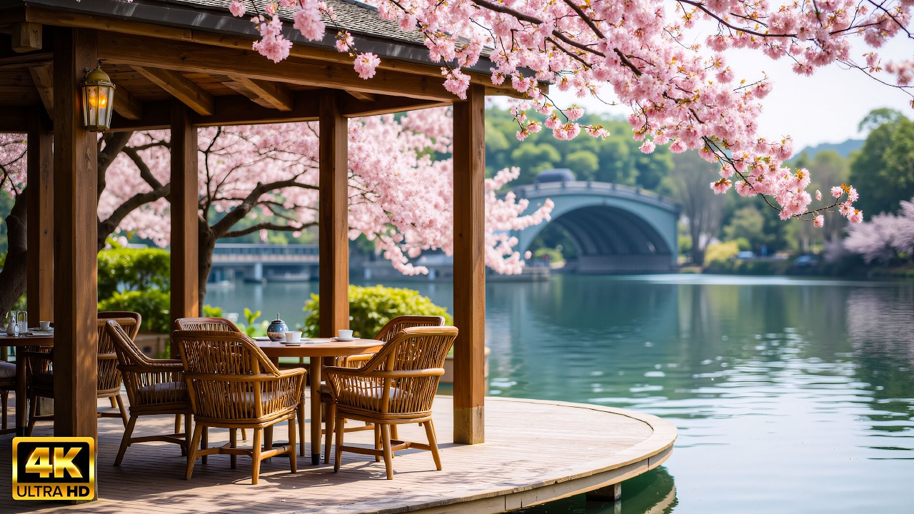 Тихое кафе Lakeview для учебы 🌷 Спокойная инструментальная музыка и умиротворяющая природа для прод