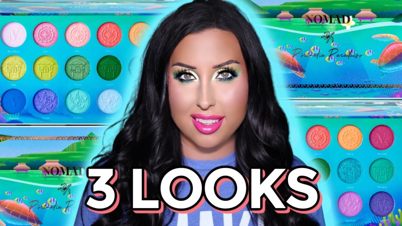 PARADISE ISLANDS PALETTE 3 LOOKS & SWATCHES | NOMAD COSMETICS