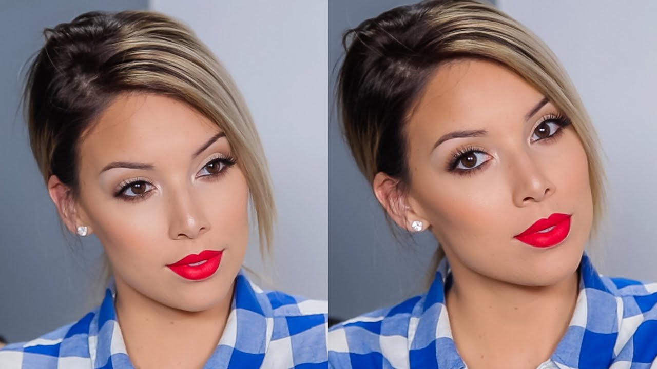 Soft Eyes and Red Lips (Talk Through) | Kat Von D Contour Kit First Impression