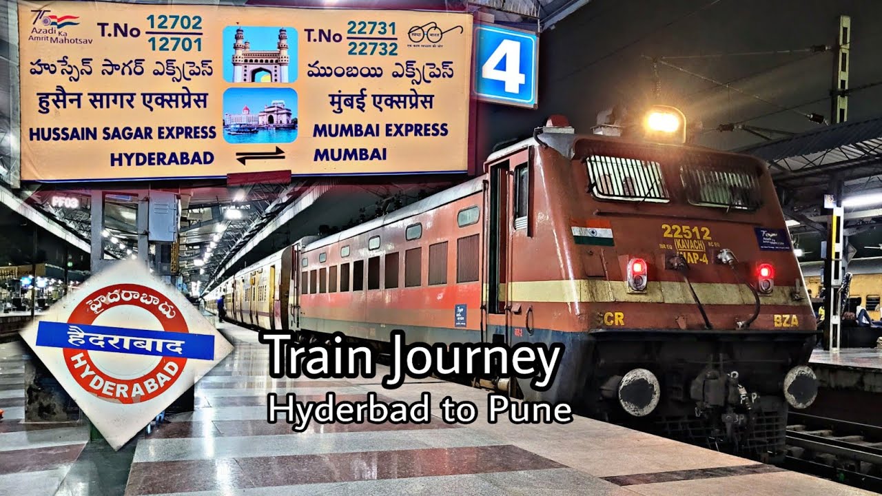 22731 HYB-CSMT SF EXP : Hyderabad to Pune : Train Journey : BZA WAP4 : Indian Railways