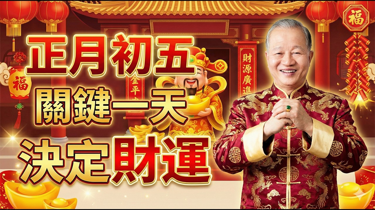 初五接財神，千萬別接錯了！曾仕强：真正的財神其實是這「五路」人脈。#曾仕强 #易经智慧 #正月初五 #接財神 #送窮 #破五