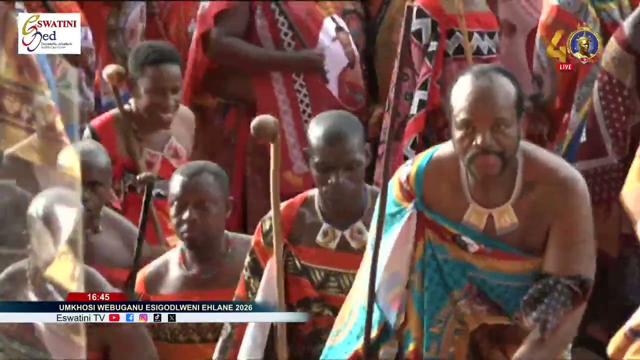 His Majesty King Mswati III arriving for the Hlane Buganu Ceremony.