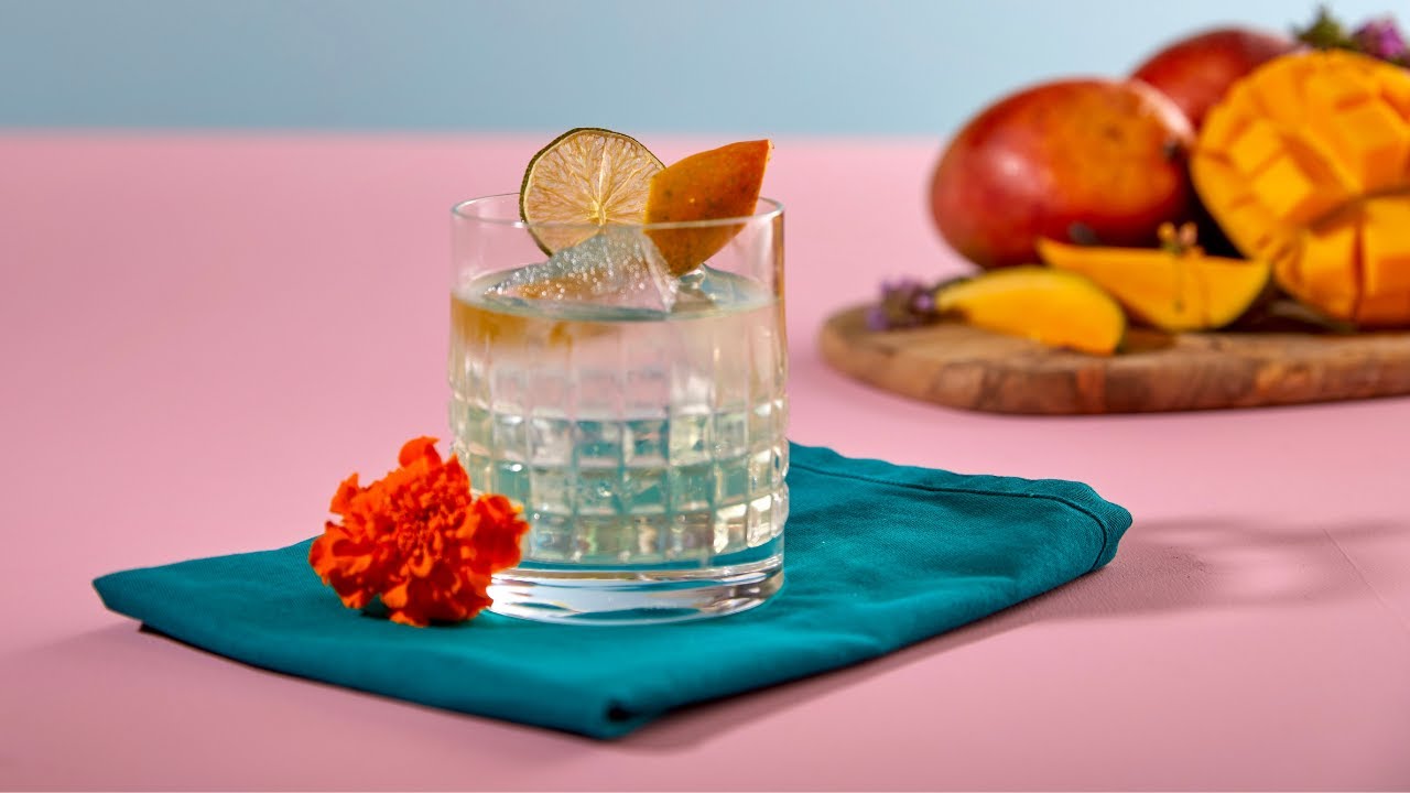 Clarified Mango Margarita Cocktail Drink