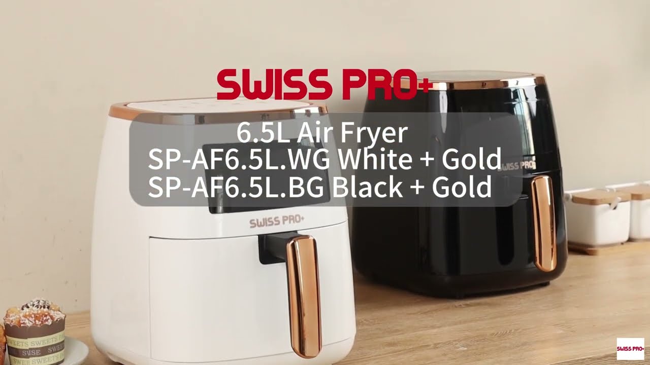 Swiss Pro+ Digital Air Fryer - without Fat - Stainless Steel White - 6.5L - 1500W