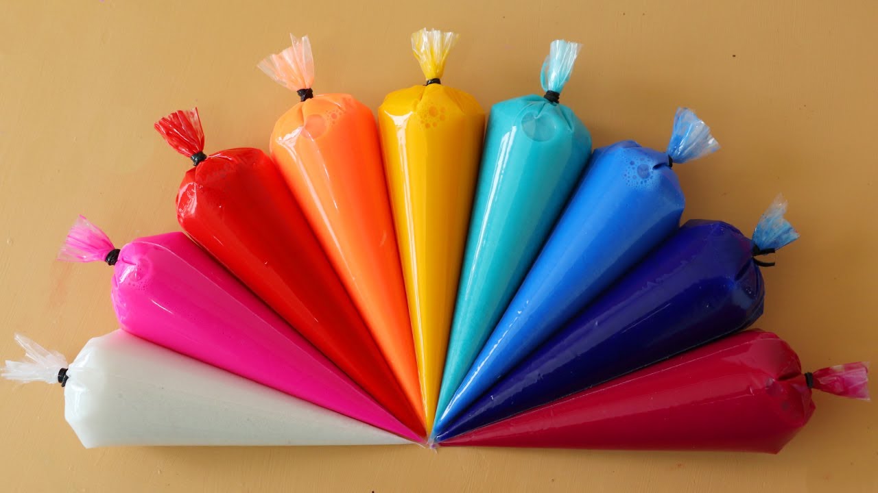 Making Glossy Slime with Piping Bags! Most Satisfying Slime Video★ASMR★#ASMR#PipingBags