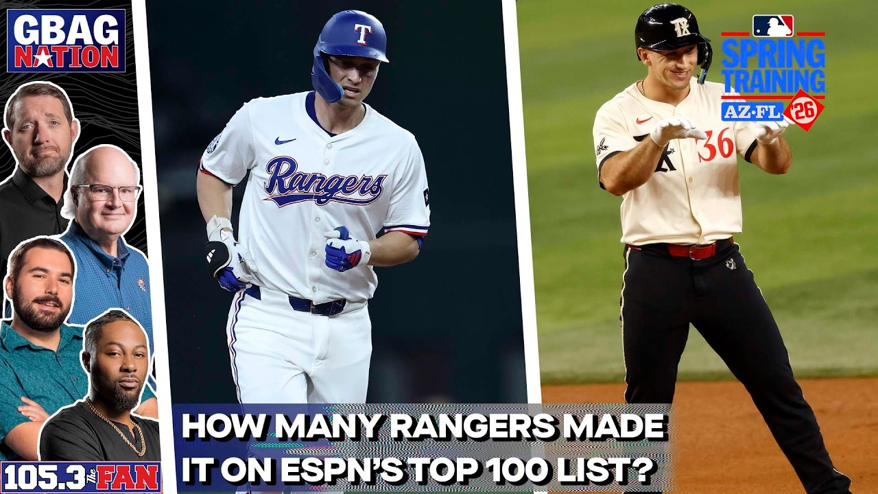 How Many Rangers Made ESPN’s Top 100 MLB Players? & More | GBAG Nation