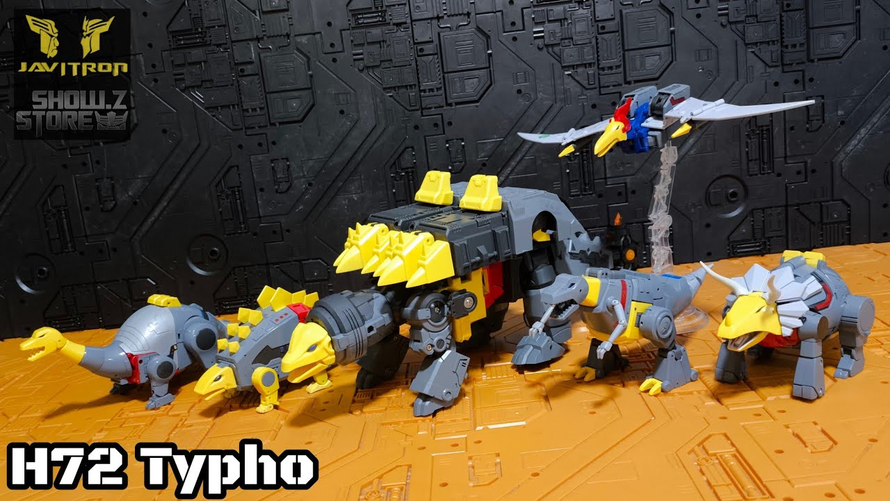 Review Transformers Newage H72 Typho Dinobots combiner Volcanicus Masterpiece Javitron @ShowZStore 
