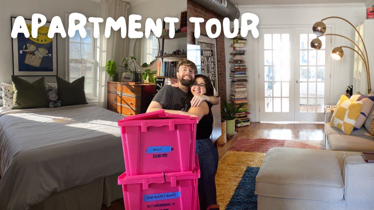 I MOVED FROM NYC TO JERSEY CITY 🏠 realistic apartment tour, small space tips, before & after!