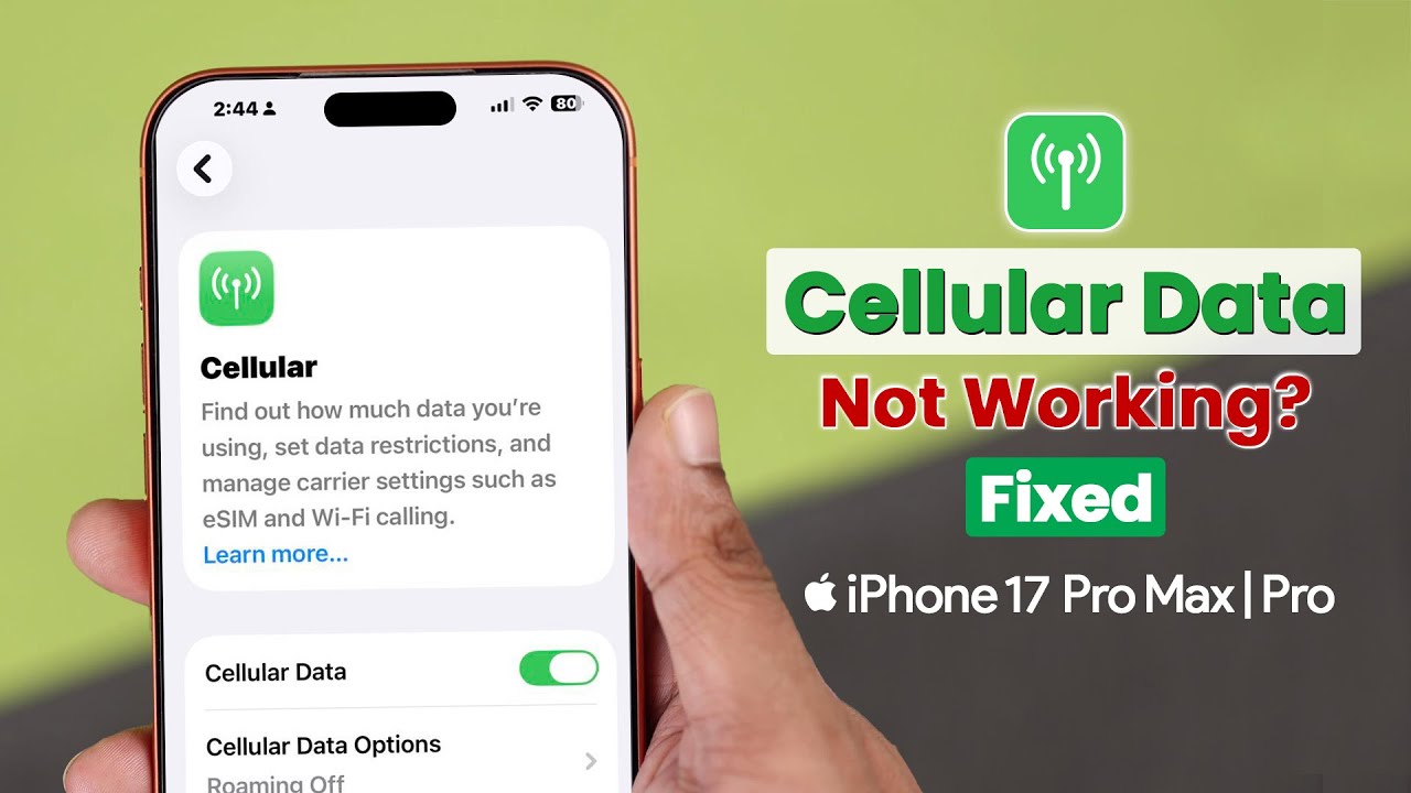 Fix- Cellular data not working on my iPhone 17 Pro Max | Pro