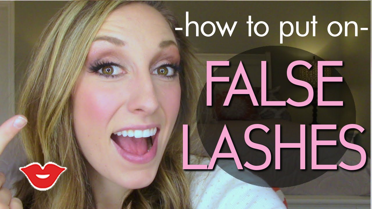 How To Put On False Eye Lashes | Beauty Hacks | Jordan from Millennial Moms