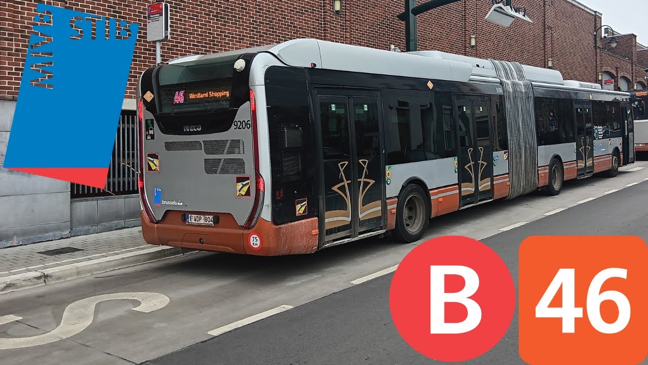 (Bus Stib) Voyage ligne 46 Westland Shopping à Pannenhuis Iveco Urbanway 18 Hybrid n°9206.