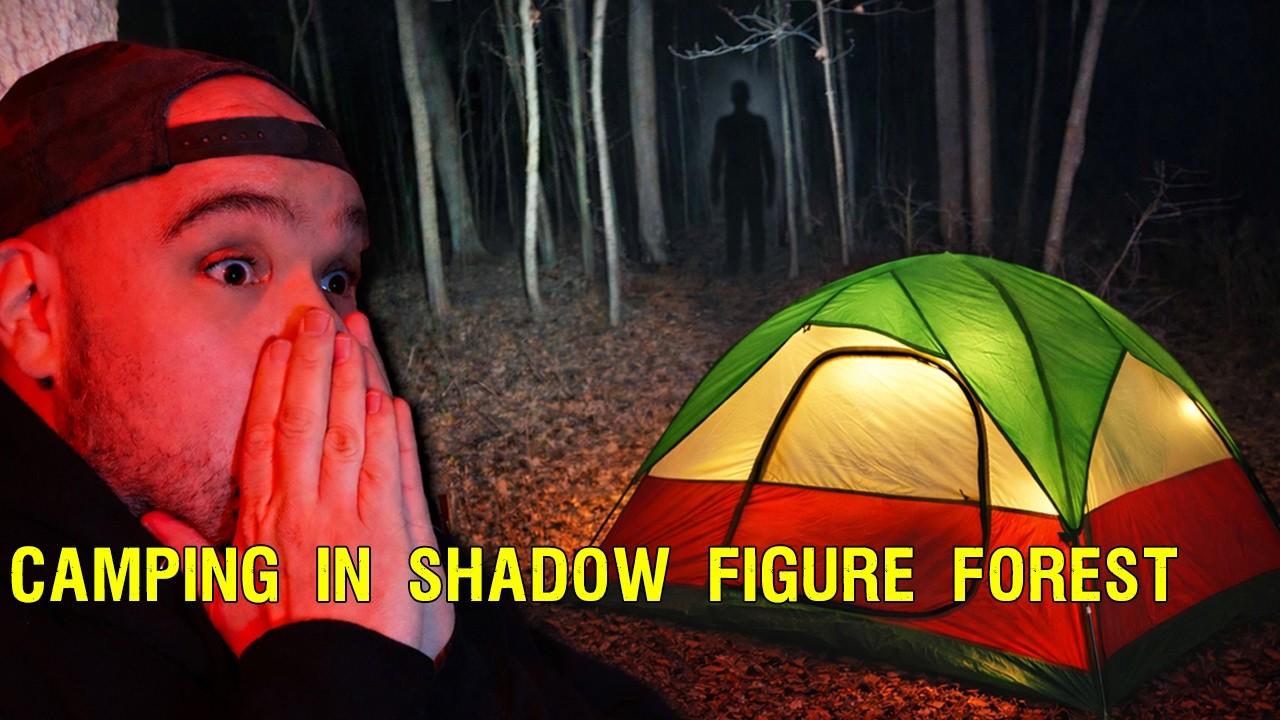 Camping in a HAUNTED FOREST - I saw SHADOW PEOPLE in the trees!