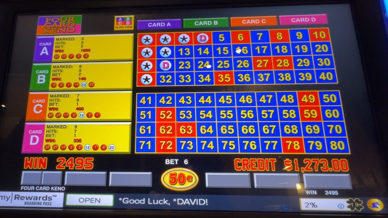 Easy Quick Hand Pay On Keno