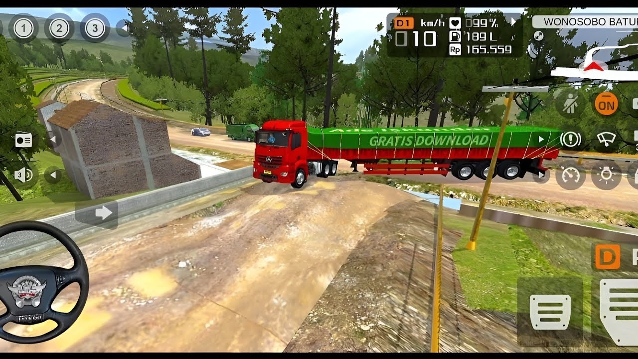 Treller truck offroading ll biggest truck offroading 😱😱😱 krnd gadi game a