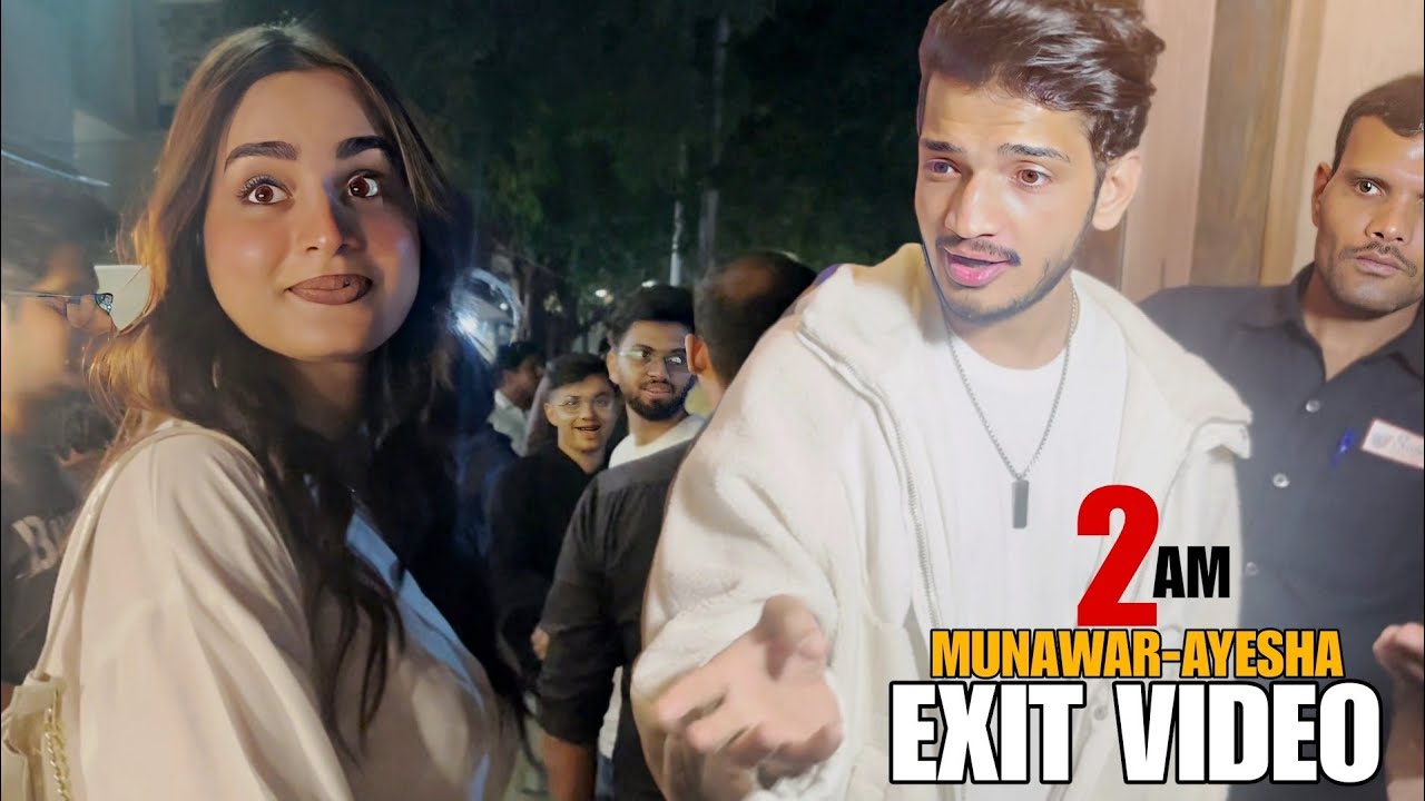 Munawar Faruqui And Ayesha Khan EXIT VIDEO After Late Night Party