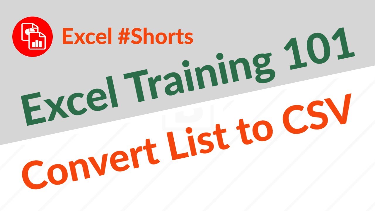 Преобразование списка в значения, разделенные запятыми &mdash; Excel #Shorts