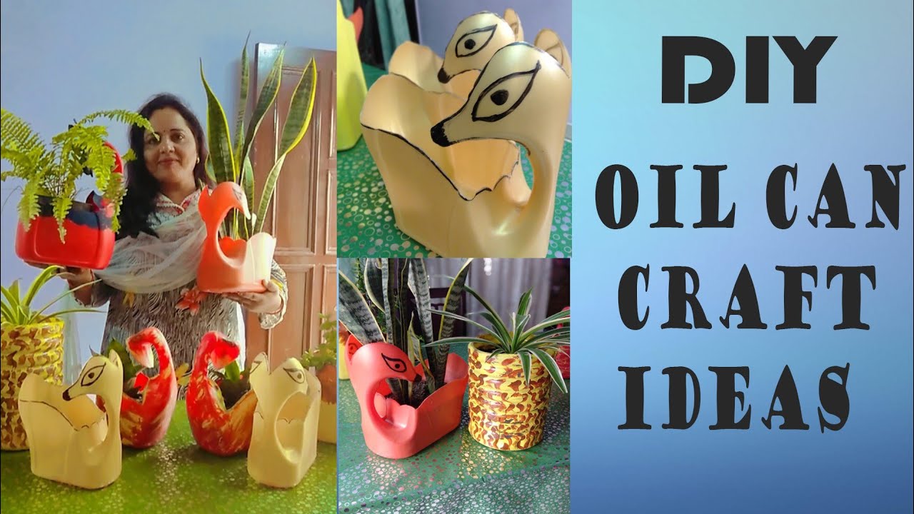 DIY Oil Can Planters | Decorate Garden with Waste Materials | Craft Ideas for Gardening | Hindi
