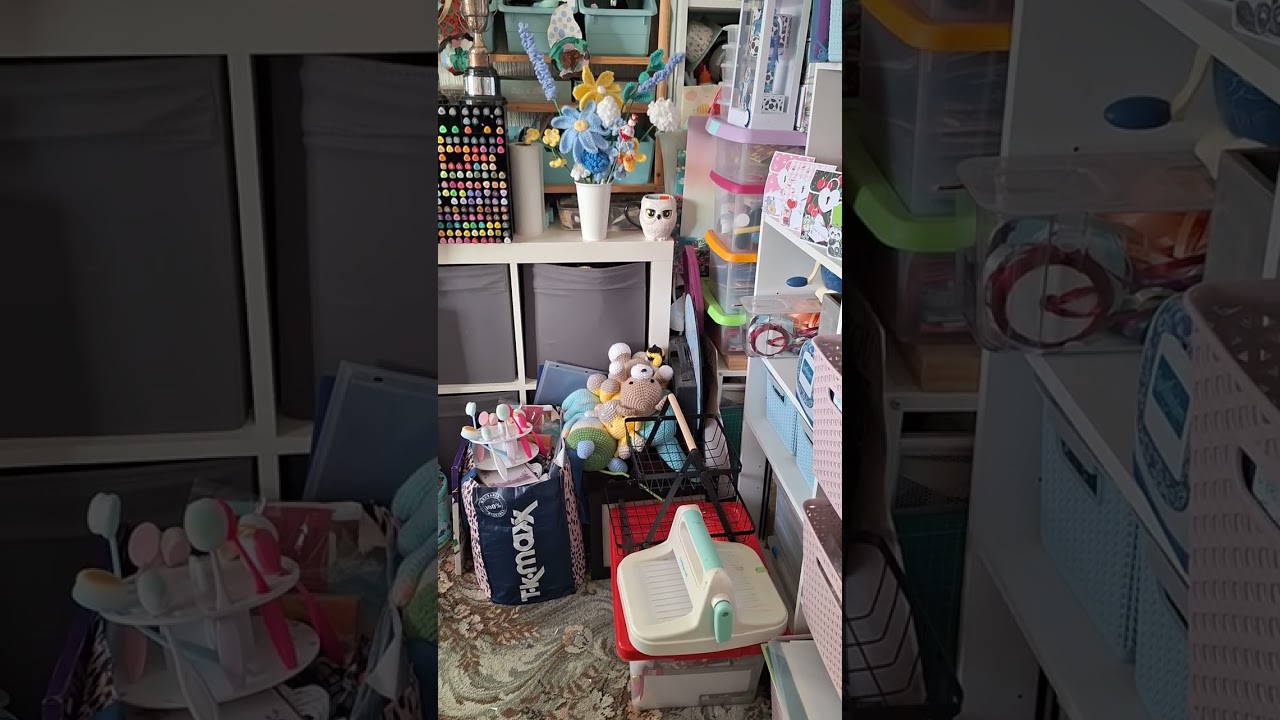 My messy craft room before the clean up 