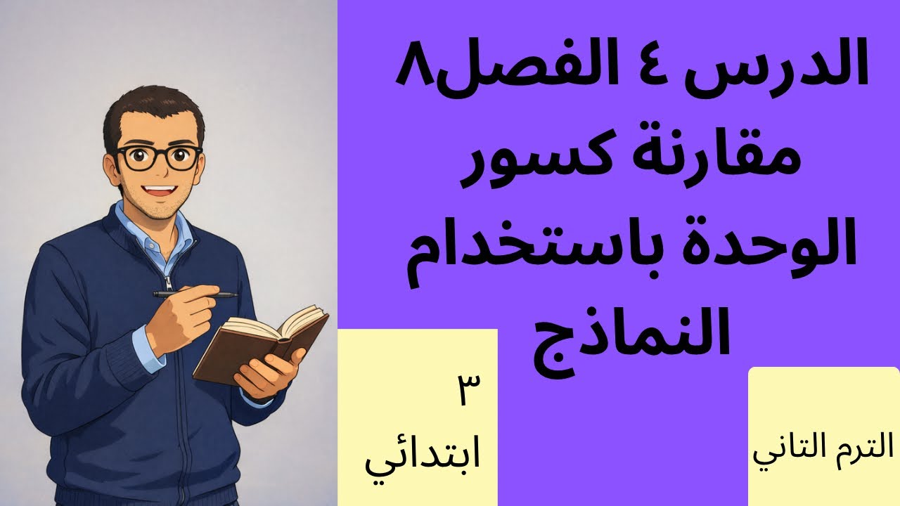 مقارنة كسور الوحدة باستخدام النماذج الصف الثالث الابتدائي 