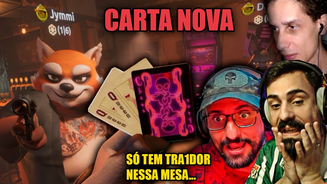 NOVO MODO DE JOGO - MODO CAOS! CARTA NOVA! LIAR'S BAR com ZANFAS DONYXT FABIOCOG JYMMI