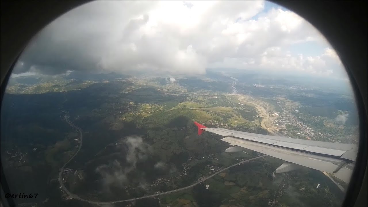 Karadeniz 40 Dakika / Atlasglobal İstanbul - Zonguldak Uçuşu - A319 Full Flight Video Window View