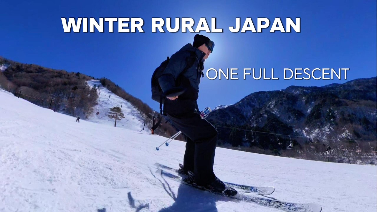 Winter in Rural Japan | One Full Ski Descent in Hirayu
