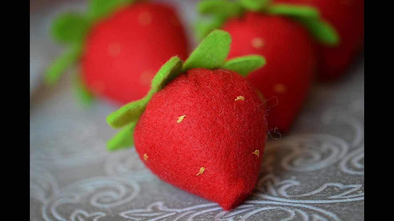 DIY: Süße Filzerdbeere nähen