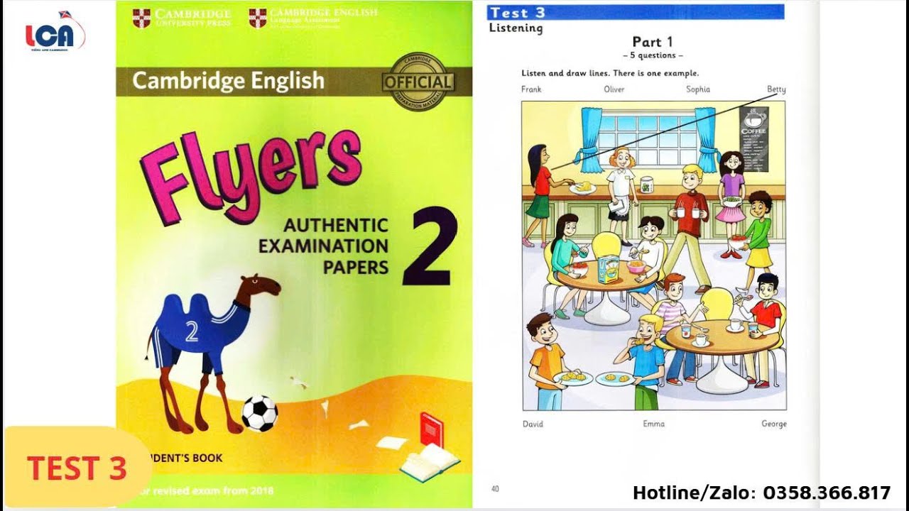 FLYERS 2 TEST 3 - LISTENING TEST 3 - LCA TIẾNG ANH CAMBRIDGE