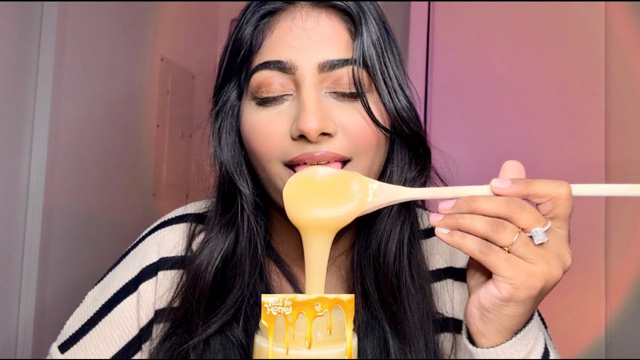 ASMR Honey Scooping 🍯 | Intense Honey Eating Tingles (mouth sounds)