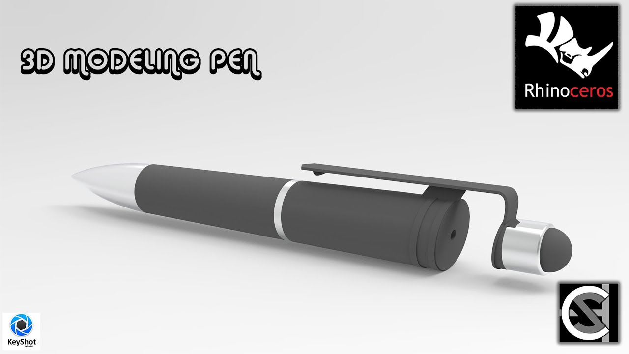3D MODELING OF PEN | RHINOCEROS | KEYSHOT | RHINO