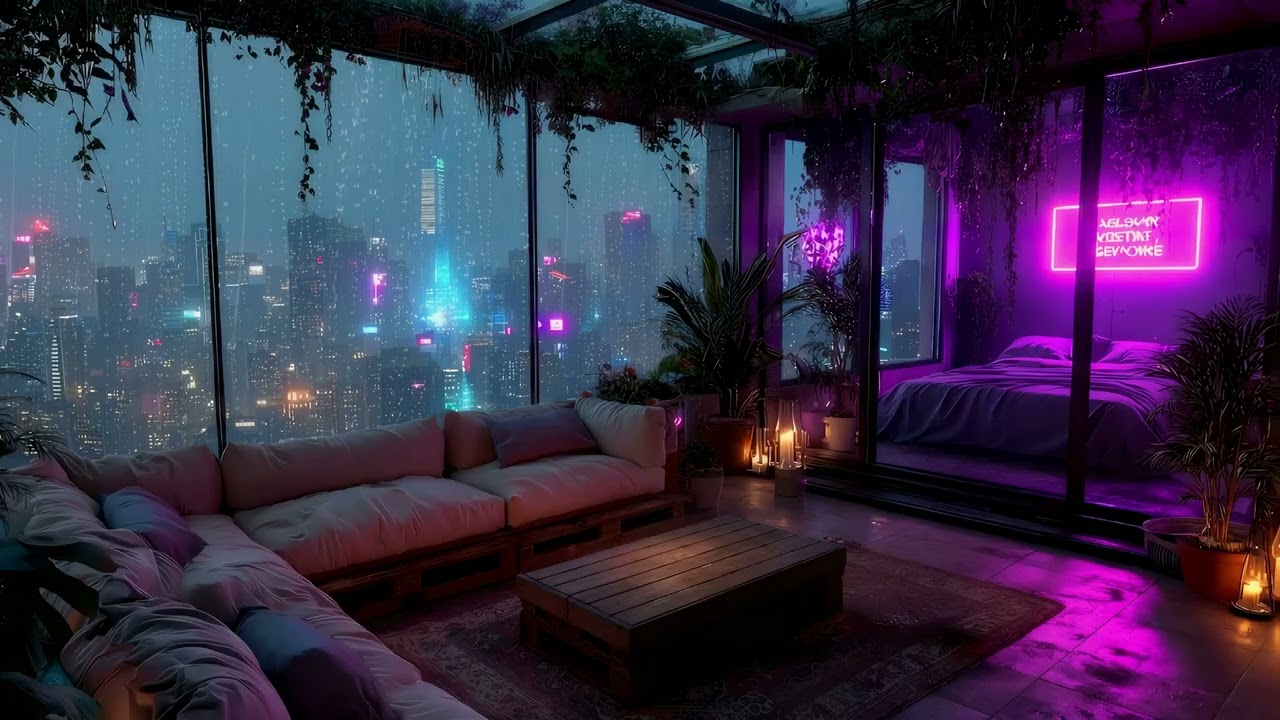 Retro Japanese 1980s 🌃💤 Lofi Beats, Urban Balcony & Music For Reading